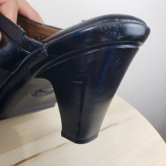 Euro Soft by Sofft Caralee Black Leather Heeled Mule Clogs Size 7M Comfort - Picture 13 of 16